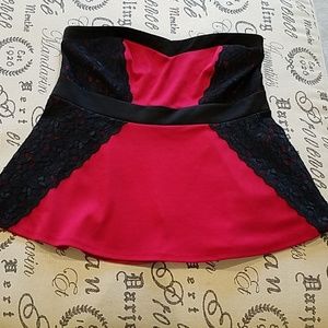 Torrid Size 1 - Red and Black Strapless Top